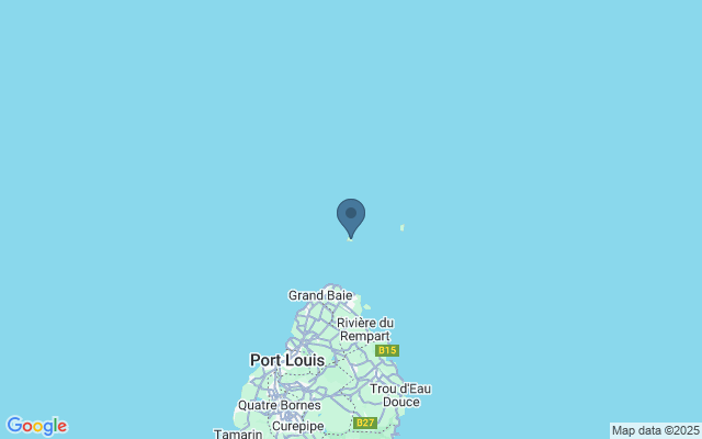 Kaart met locatie Coin de Mire en Ile Plate